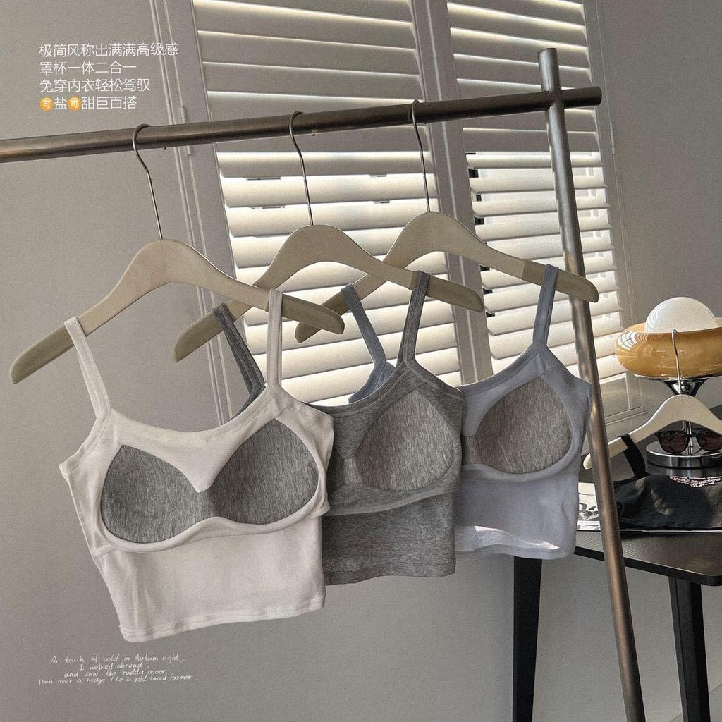 Women's Solid Color Sleeveless Camisole Belly Button Top