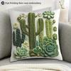 Cactus Pattern Pillowcase Vivid Plant Printing Standard Size Pillow Cover with Hidden Zipper Home