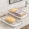 Rust-resistant Soap Rack with Drainage Tray Stainless Steel Soap Sponge Tray Shower