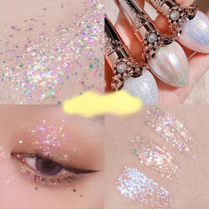 Υγρή Σκιά Ματιών Διαμαντένια Παγιέτα Περλέ Μεταξένια Σκιά Ματιών Λάμψης Ρετρό Υψηλής Έντασης