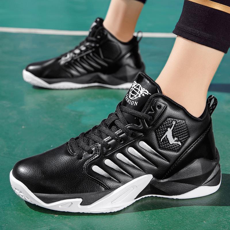 Basketball shoes men's high-top non-slip aj men's shoes size student tide foreign trade leather surface sports shoes casual sneakers