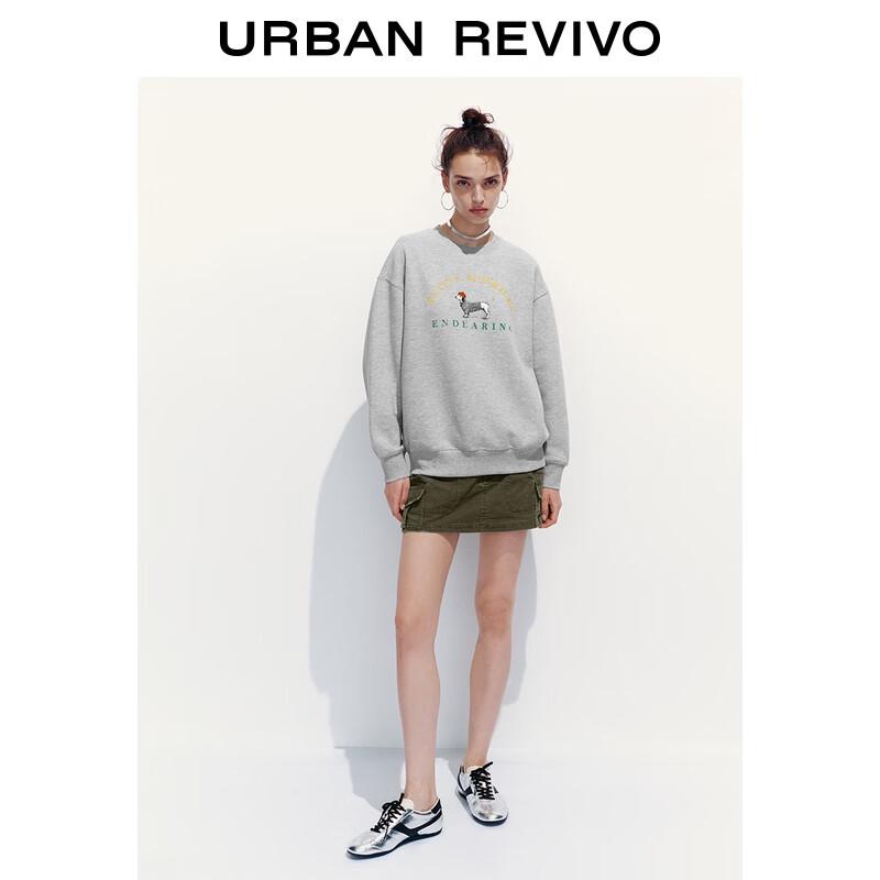 

Женский свитшот UR в стиле ретро с американским принтом и круглым вырезом L