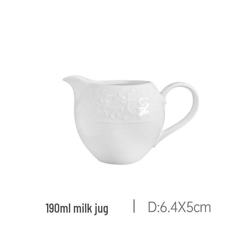 Premium Geprägtes Florales Keramik-Kaffeebecher-Set, 200 ml