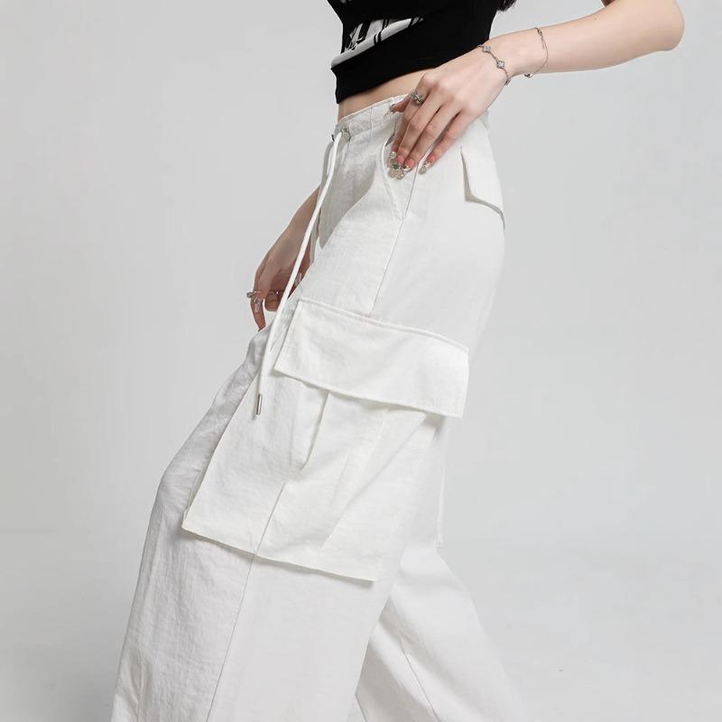 Wide-leg Overalls Women's Spring and Summer Thin New Two-wear Thin Sweatpants Straight Quick-drying Casual Pants