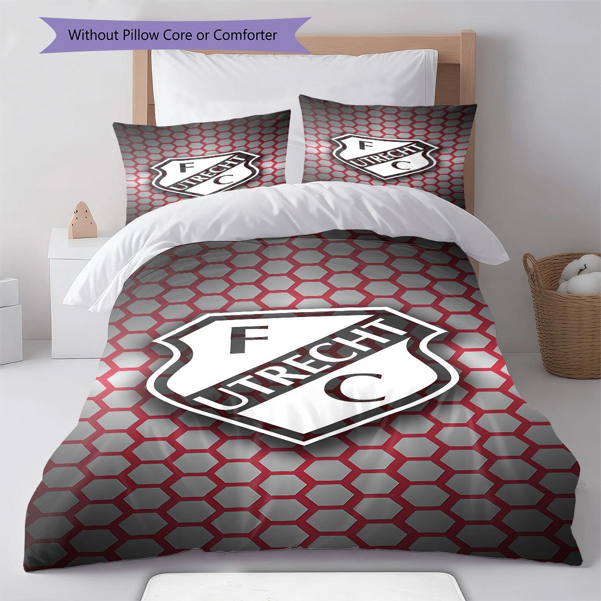 

FC Utrecht RugPattern Bedding Quilt Set Quilt Cover Pillowcase Home Decoration Birthday Gift (1 * duvet cover + 2 * pillowcase, without core) 135x200cm