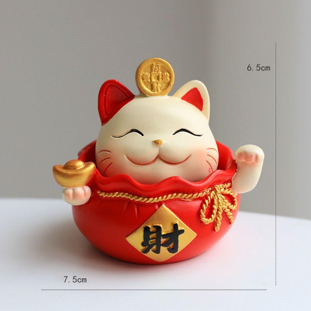 Shake Head Lucky Cat Car Decoration Waving Arm Car Fortune Cat Ornament  Home Decor