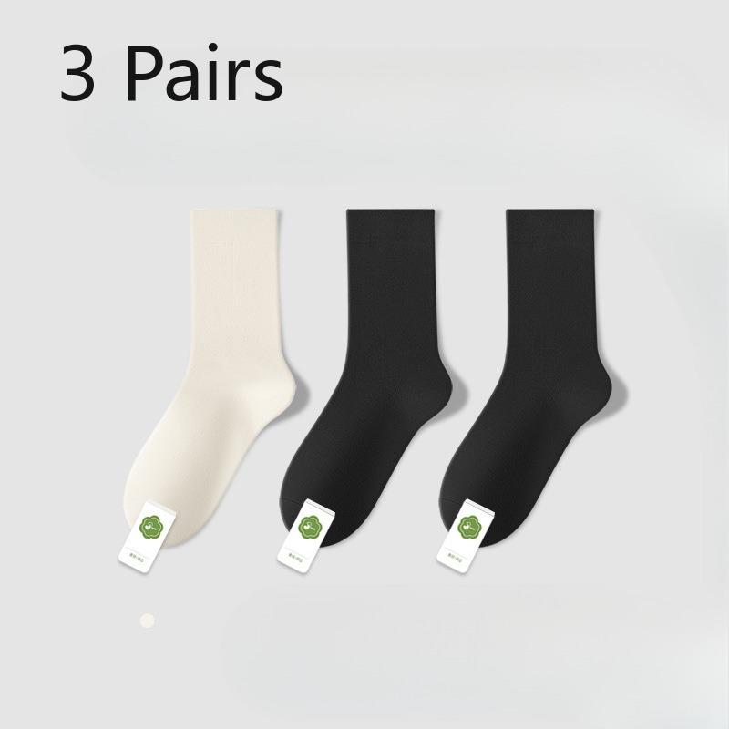

3 пары женских весенне-осенних носков-гольф из чистого хлопка, дышащих, дезодорирующих, бесшовных, с лунным узором 3 pairs