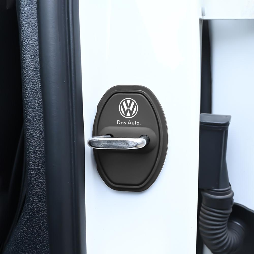 For Volkswagen Car Silicone Door Lock Cover Protective Stickers Accessories For Volkswagen VW Rline Golf 4 5 6 7 Tiguan Passat B5 B6 B7 CC MK5