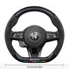 Stickers Carbon Suede Car Steering Wheel Cover For Alfa Romeo GT 147 156 159 166 Giulia Tonale Stelvio Giulietta Mito Milano