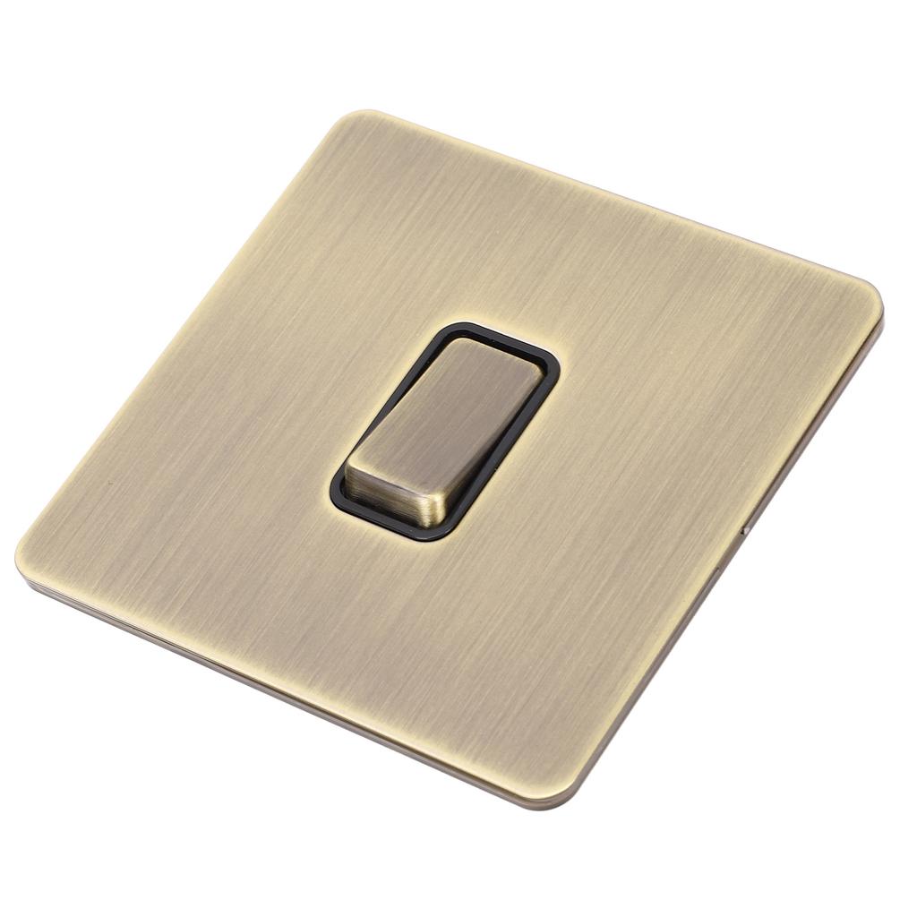 Wall Toggle Switch Single Open Rocker Double Control AC250V Square Edge Antique Brass Stainless