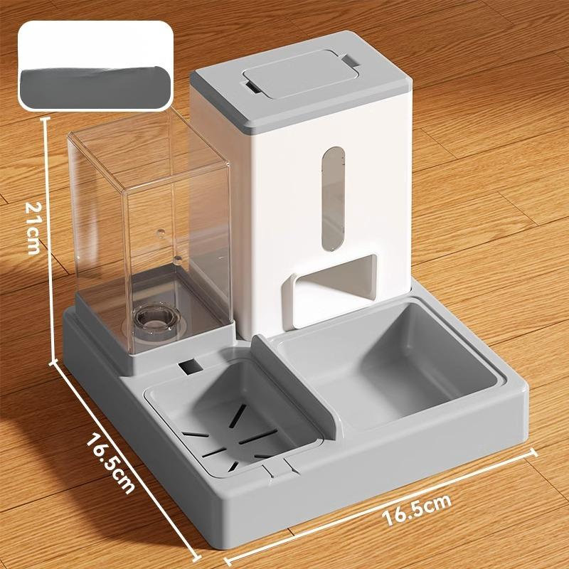 Cat Bowl  Cat Food Bowl  Pet Stainless Steel Double Bowl Automatic Waterer Feeder  Dog Bowl  Dog Bowl and Drinking Water All-in-one Product