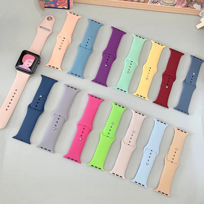

Силиконовый ремешок для Apple Watch Ultra Band 49 мм 44 мм 40 мм 45 мм 41 мм 42 мм 38 мм 44 45 мм браслет iwatch serie 7 se 3 4 5 6 8 ремешок