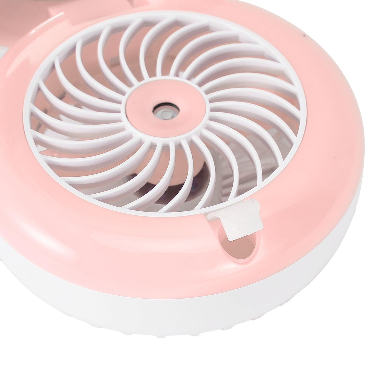 Multifunctional Folding Fan Portable USB Charging Makeup Mirror Humidifier Desktop Cooling Fan