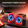 1 Pair Computer Speaker Subwoofer USB Bluetooth-compatible Wired Portable Mini Speaker No Delay Stereo Sound Loudspeaker for PC Computer Laptop