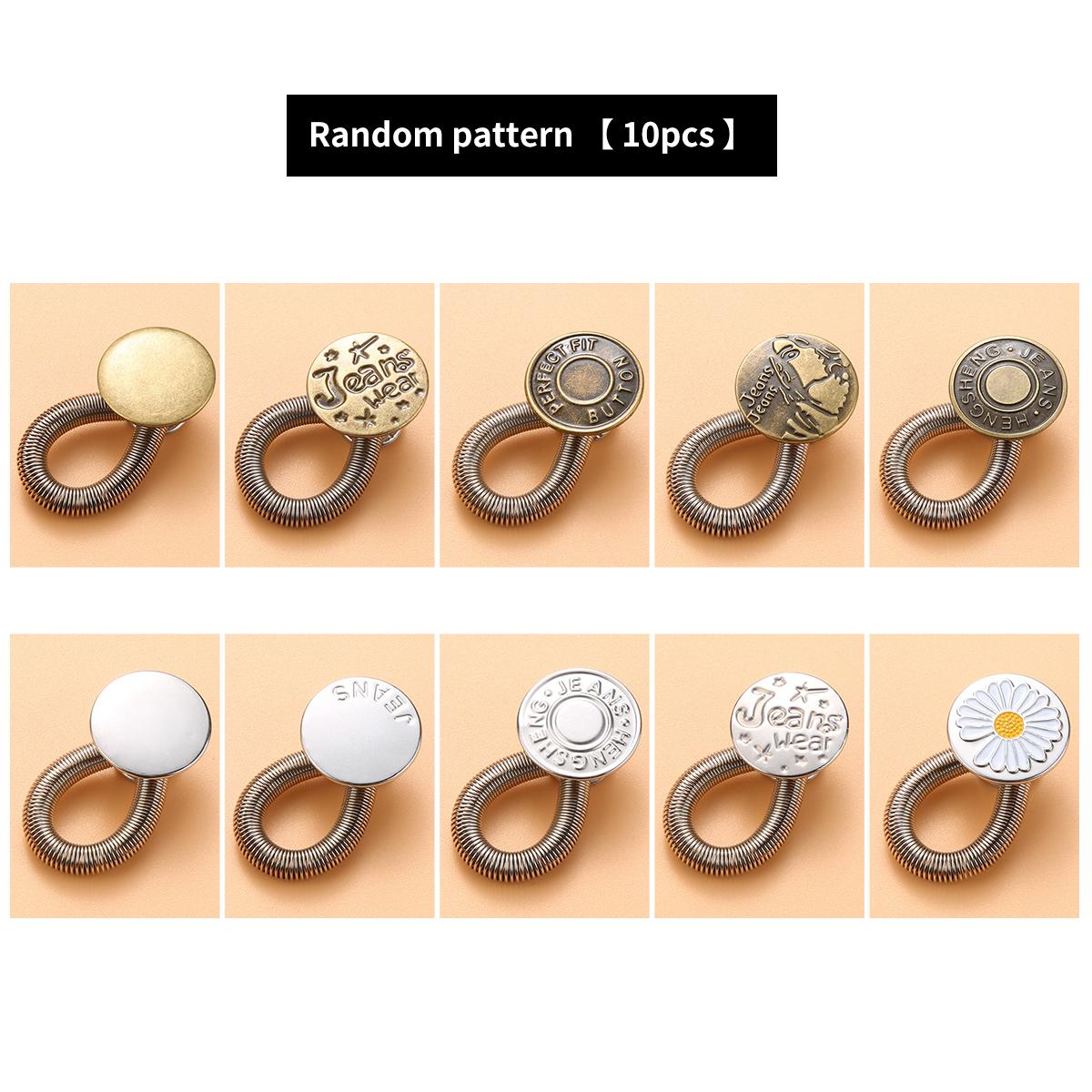 

Новый 10/5/4/2PC металлический удлинитель пуговиц для брюк джинсов свободный пошив регулируемый втягивающийся удлинитель талии расширитель пояса с пуговицами random