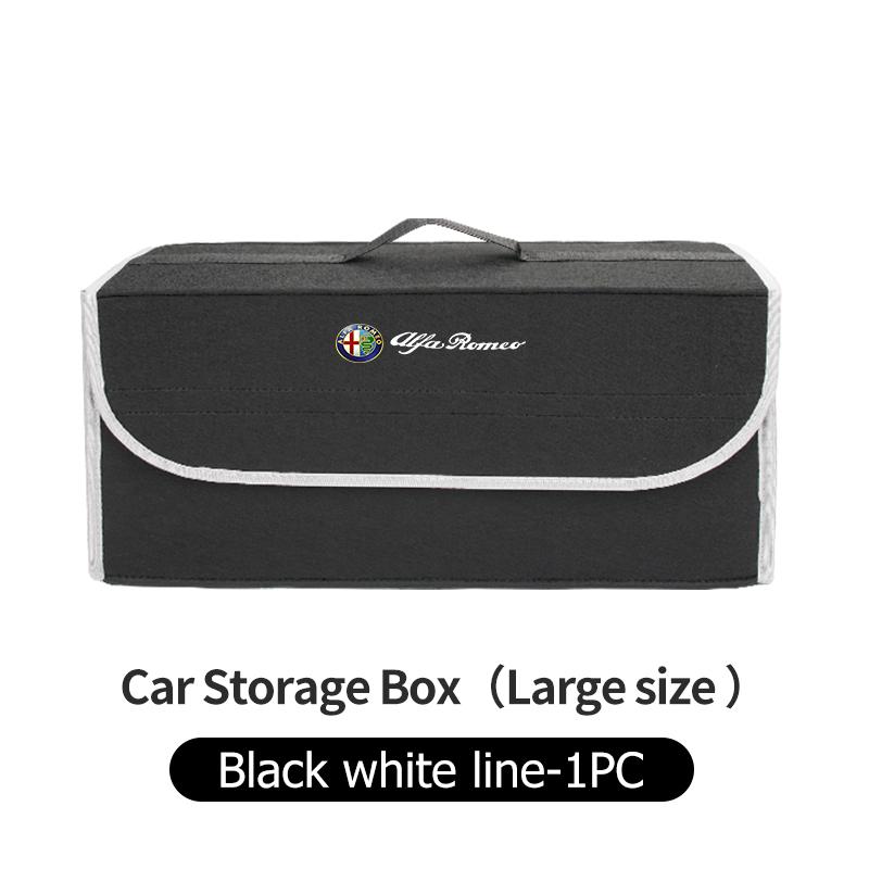 2026 Hot Alfa Romeo Felt Car Logo Trunk Organizer Bag Foldable Trip Storage Box Interior Accessories For Alfa Romeo Giulia 147 M