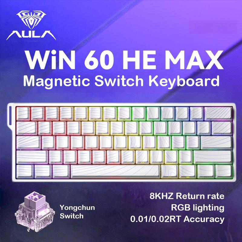 Aula WIN60 HE Wired Connection Magnetic Axis Keyboard RT Custom Mechanical Keyboard for E-sports Games 8K Polling Rate