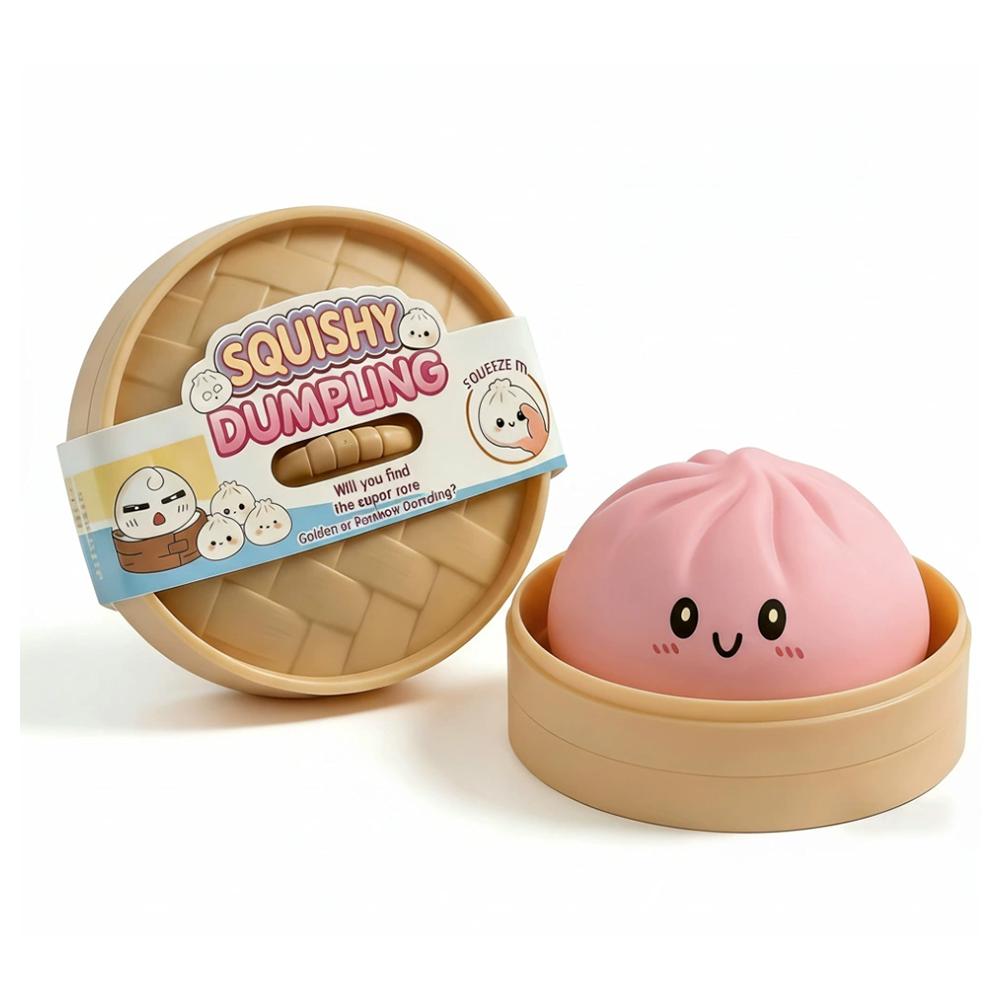 2026 New Glitter Dumpling Squishies Toy Bun Baozi Dumpling Mystery Box Colorful Food Squishy Sensory Anti Stress Squeeze Balls