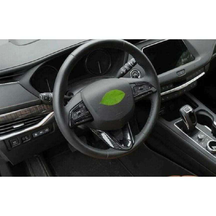 For Cadillac CT5 -25 ABS Carbon Fiber Steering Wheel Button Frame Cover Trim