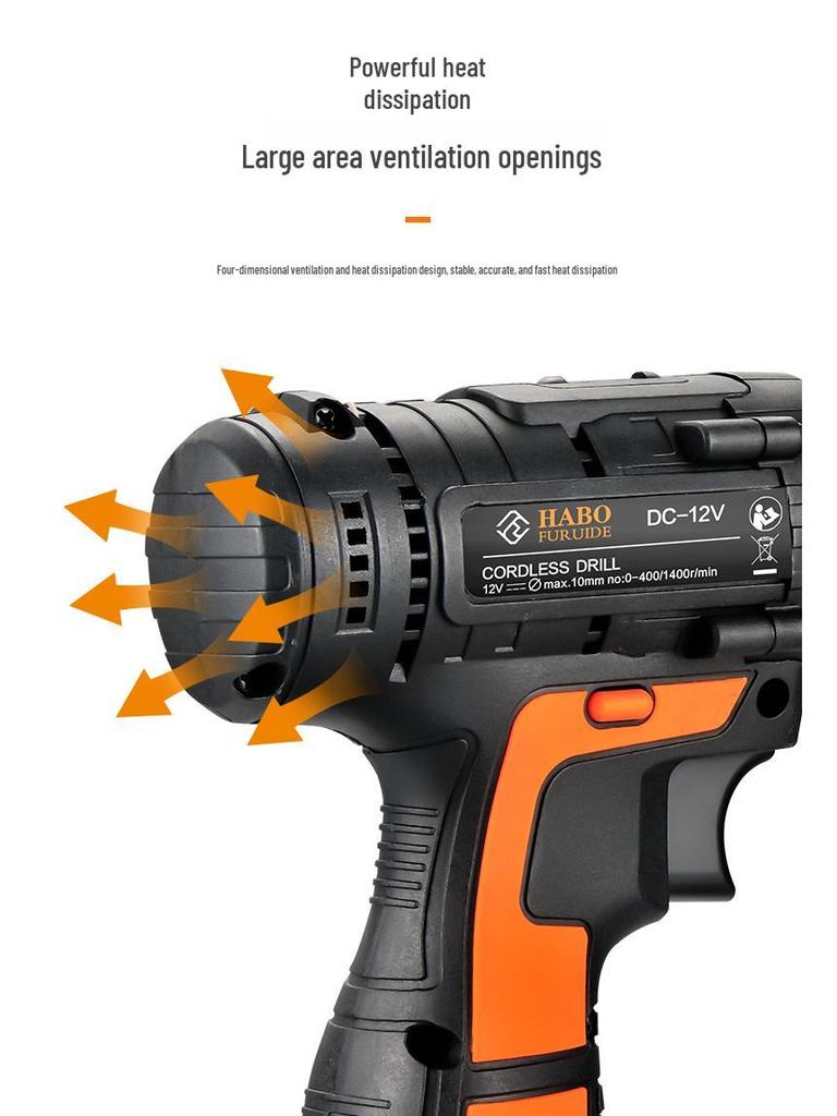 12V/25V Electric Screwdriver & Drill, Single/Double Speed, Multi-functional, Rechargeable, 16.8V Hand Tool