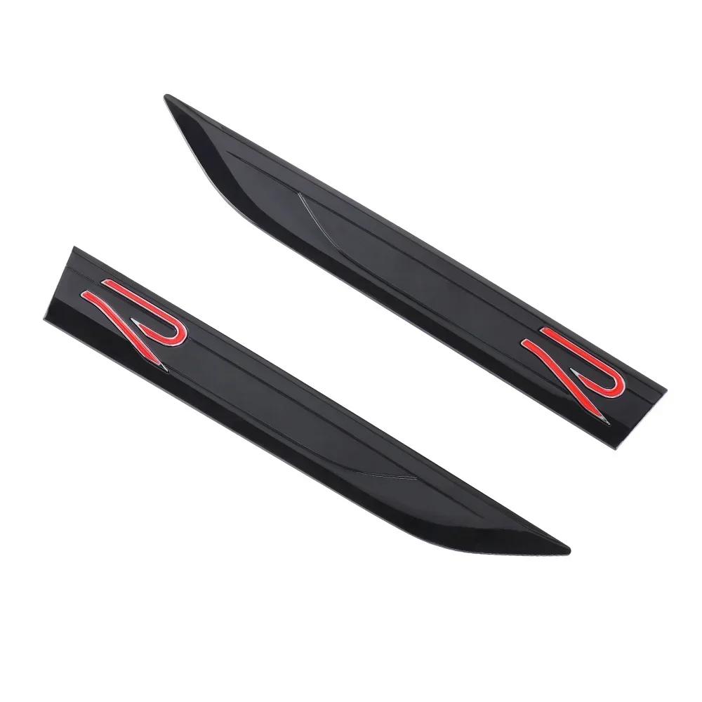 BPN1 2025 Hot 2pcs ABS R Logo Car Fender Side Wing Emblem Badge Sticker For Volkswagen VW Golf 5 6 7 Passat B6 B8 Tiguan R Line GTI P ly2