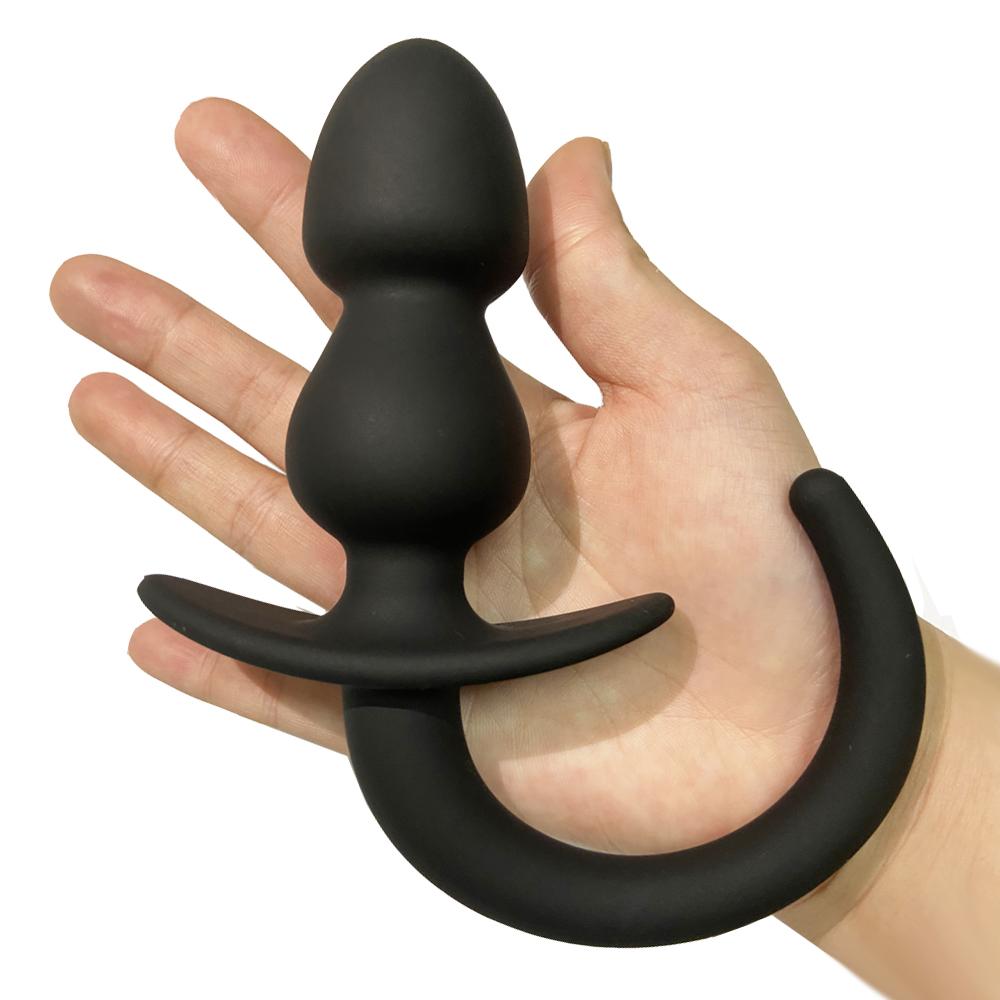 Puppy Play Silicone Dog Tail Plug Erotic Anal Sex Toys for Women Men Slave Game Role Play Pup Tail  G-spot Massage Butt Plug
