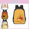 Winnie The Pooh Large Capacity Lightweight 3d School Backpack For Kids And Students Unisex Oxford Fabric