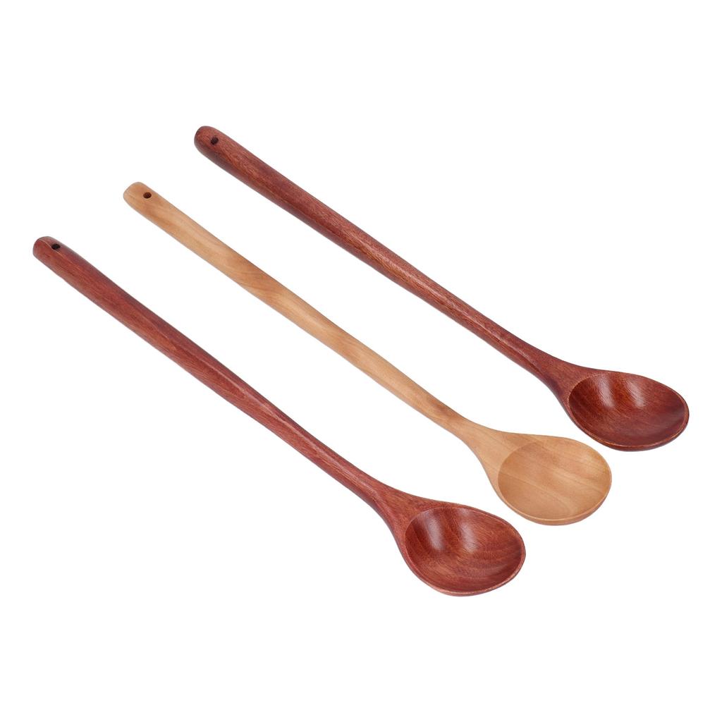 Wooden Long Handle Spoons Wood Extended Multifunctional for Hot Pot Rice Kitchen Cooking Stirring