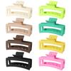 Extra Large 13CM Rectangular Hair Clip - Frosted Multi-purpose Shark Claw Clip for Thick Hair