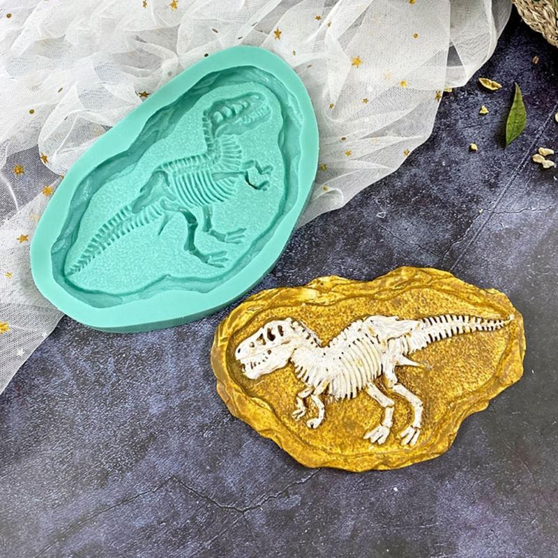 Stereoscopic Dinosaur Fossils Silica Gel Mold Make Scented Figure Candles Wax Table Ornament Soap Pendant Bachelor Party