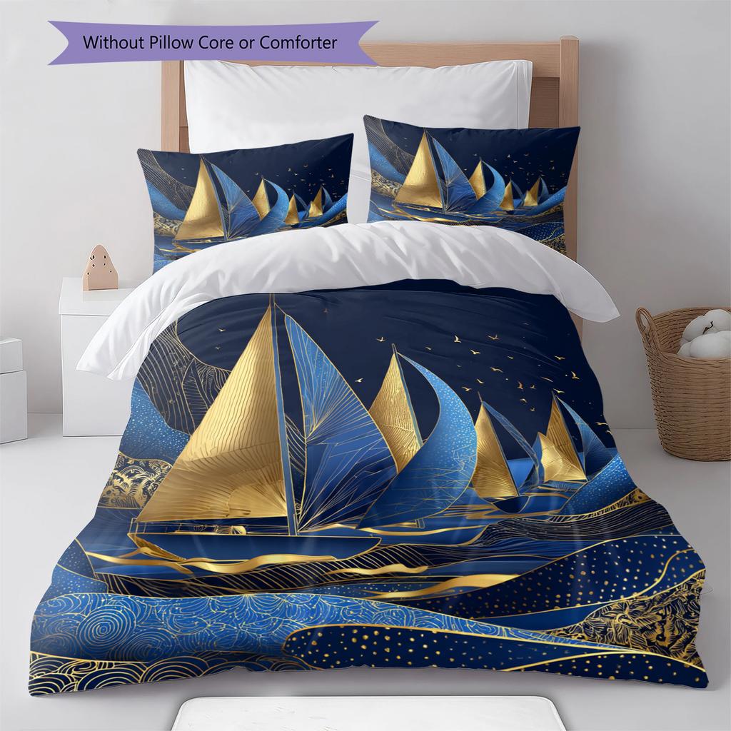 Cartoon Pattern Bedding Quilt Set Quilt Cover Pillowcase Home Decoration Birthday Gift (1 * Duvet Cover + 2 * Pillowcase, Without Core)