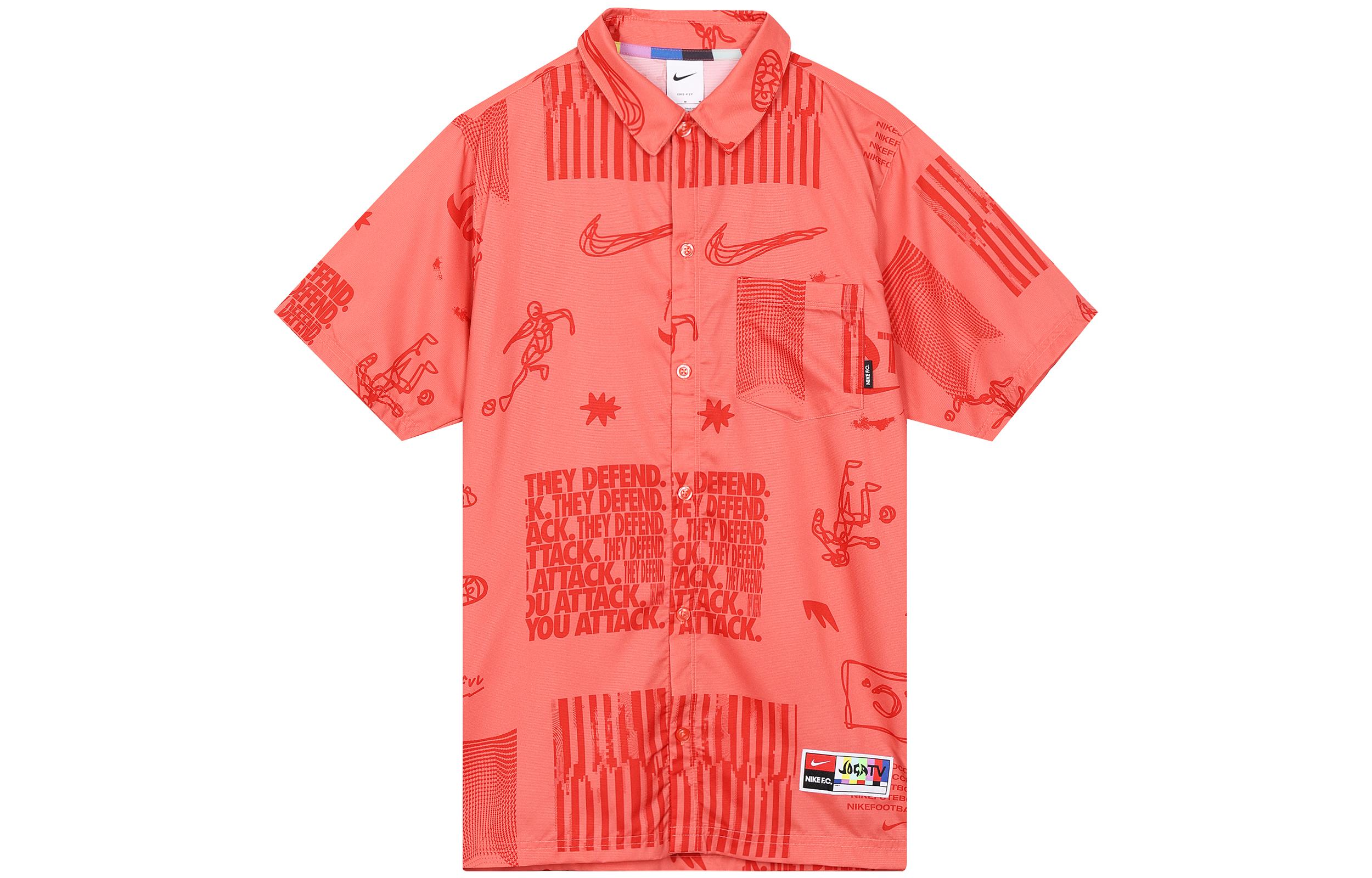 Nike Shirts Men s Red Lapel Moderate Other DA1474-858 XL