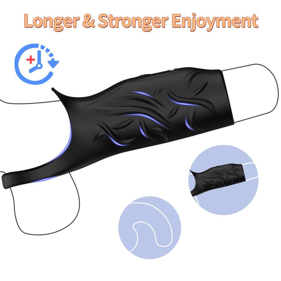 Vibrating Penis Sleeve Cock Ring Penis Ring Vibrator G-Spot Stimulation Penis Extender Male Couple Sex Toys for Men 18+