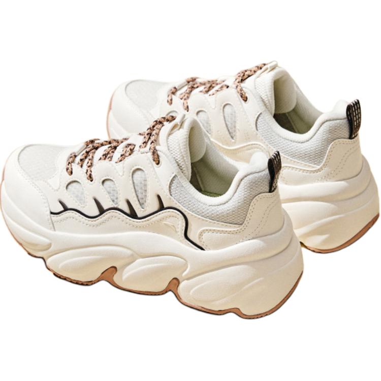 Anta Fashion Trend Cute Claw Shoes Shock Absorbing Wear Resistant Low Top Casual Shoes Women sneaker Ivory 122538880-4