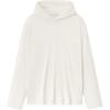 Fear of God Essentials Embroidered Classic Hooded Long-Sleeve Ivory Women Tops White 125HO257042FW