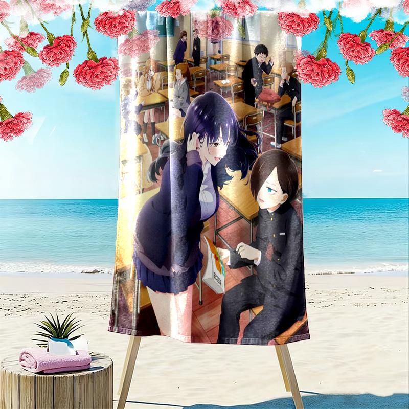 The Dangers in My Heart 2D Flat Print Beach Towel, Large Soft Quick Dry Towel for Beach Camping SwimmingDSTJ0925472