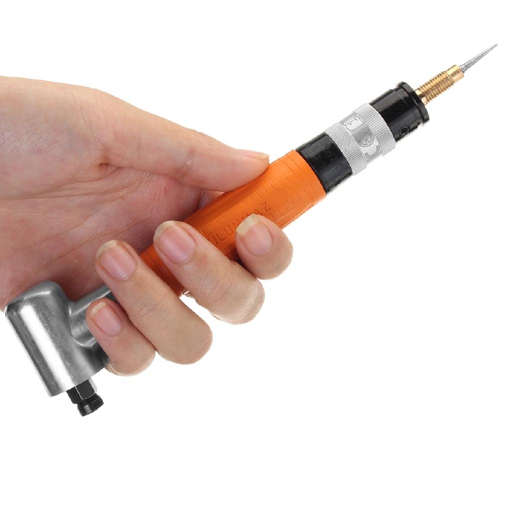 1/4 28UNF 90° Mini Air Angle Die Grinder 3mm Gas Micro Engraving Pneumatic Polishing Rotary Tools for Wood Car Mold