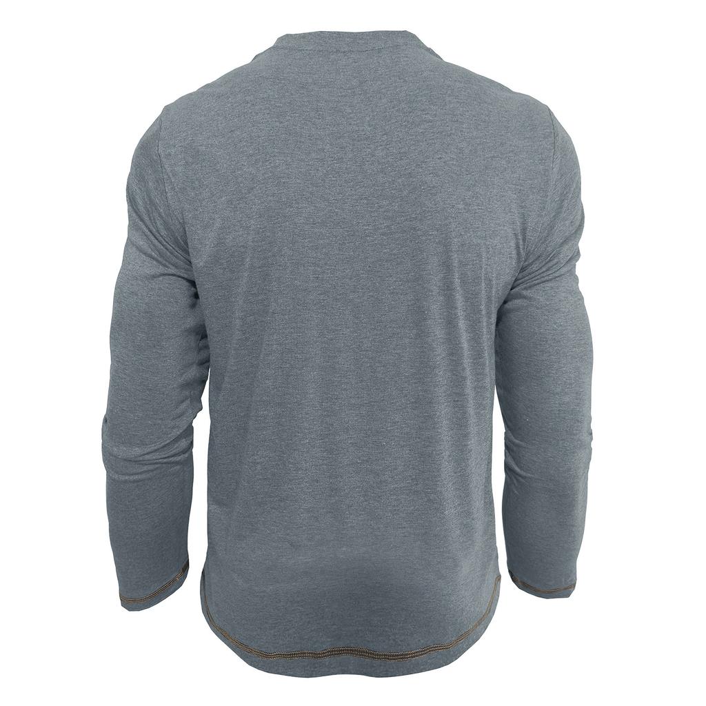 Herren Henley Kragen Langarm T-Shirts Einfarbig Frühling Herbst Freizeit T-Shirt Herren