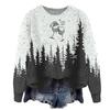ZJW908-YT2 3D Print Christmas Pullover Sweater