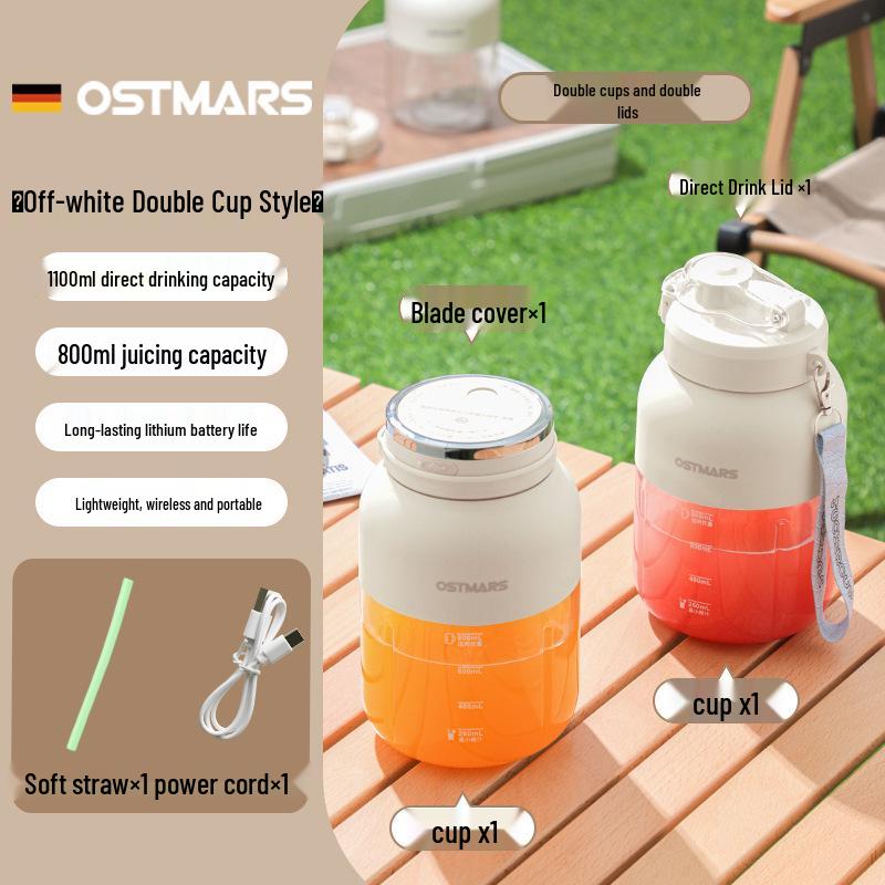 OSTMARS German Portable Juicer: Large Capacity, Wireless, Multifunctional, Perfect for Fresh Juice & Ice Crushing