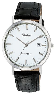 [Q&Q] Uhr Analog Wasserdicht Datum Lederarmband D020-301 Herren Weiß