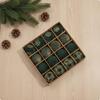16 Pieces Velvet Christmas Ornaments | Glittery, SoftTouch, Flocked Baubles with Storage Box, for