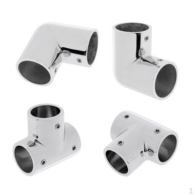 1" Boat Handrail Fittings 2pcs 90 Degree Pcs Elbow - Marine Grade 316 Stainless Steel