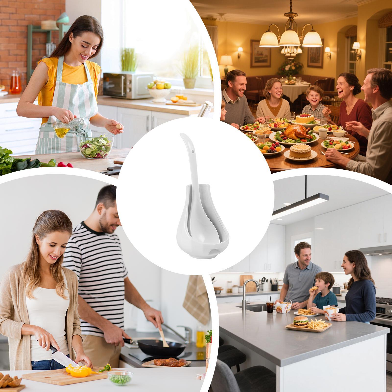 

Підставка для ложки Підставка для ложки для плити Безпечна для посудомийної машини Керамічна Органайзер для кухонної лопатки для стільниці CN