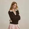 Waiwaiaiem Yy_Lapel Cable Sweater Knit