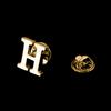 Quality Brass Initial A To Z 26 Letters Pin Golden Color Fashion English Symbol Design Men'S Suit Collar Lapel Brooch Pin