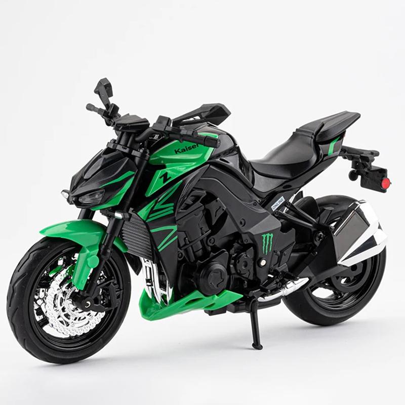 

1/12 Kawasaki Z1000 Литий під тиском Модель мотоцикла Іграшка Колекція транспортних засобів Звук і світло Позашляховик Мотоцикл Іграшки Автомобіль синій