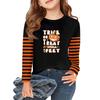 Girls Long Sleeve Halloween Day T Shirts Kids Fall Tops Crewneck Basic Tees 2-11Y