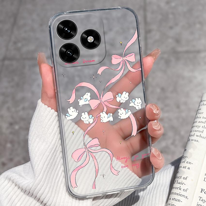 Für Honor X5c Plus X6a X7a X8a 10i 20 20i 50 Pro Lite Hülle Schwarz Kleine Liebesherz-Muster Weich Ultra Dünn TPU Anti-Rutsch Schale Für Honor Handyhüllen