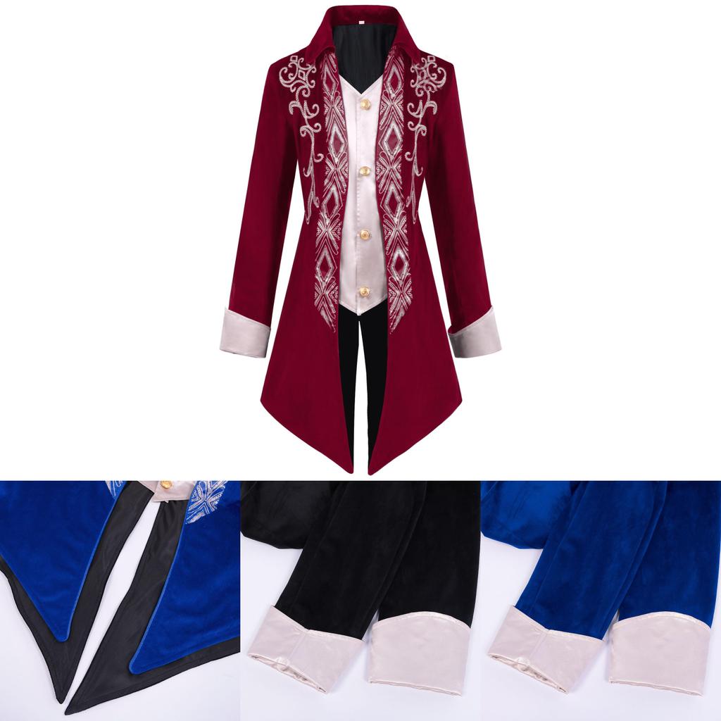 Elegant Gothic Victorian Tailcoat For Halloween Steampunk Medieval Jacket